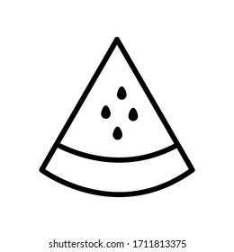 Wassermelonen-Vektorillustration auf weißem Hintergrund