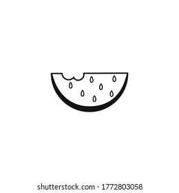 watermelon icon vector on a white background