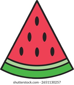 Watermelon icon vector on white background 