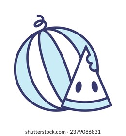 Watermelon icon vector sign and symbol on trendy design for design and print.