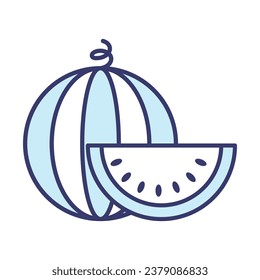 Watermelon icon vector sign and symbol on trendy design for design and print.
