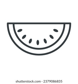 Watermelon icon vector sign and symbol on trendy design for design and print.