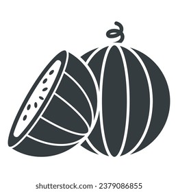 Símbolo y símbolo del icono de la sandía en el diseño de moda para el diseño y la impresión.