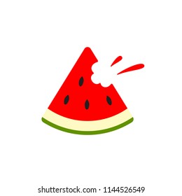 Watermelon icon. Vector water melon. Slice fruit isolated on white background