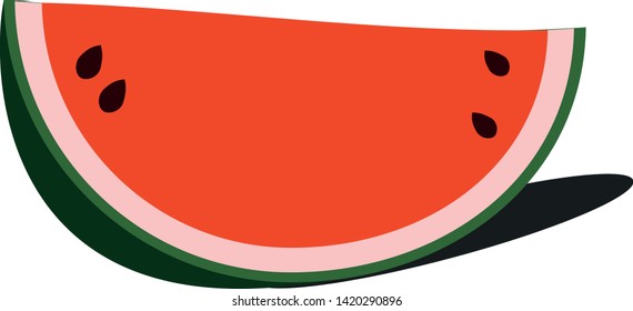 Watermelon icon. Vector water melon, watermelon slice fruit illustration, fresh healthy food - organic natural food isolated. World Watermelon Day