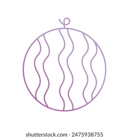 Wassermelonen-Symbol mit weißem Hintergrund Vektorgrafik Stock Illustration