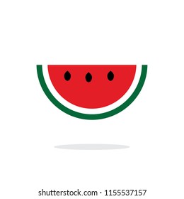 watermelon icon,fruit symbol in simple deign on white background,vector illustration.