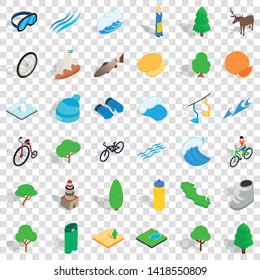 Watermelon icons set. Isometric style of 36 watermelon vector icons for web for any design