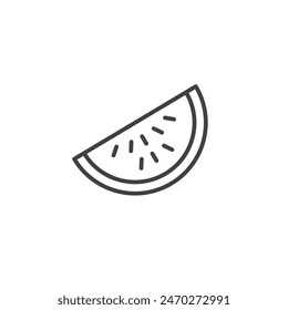 Wassermelonen-Symbole. Wassermelonenscheibe Vektorgrafik Symbol. Frische gesunde Wassermelonen-Obst-Vektorgrafik.