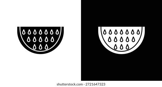Iconos de sandía. Vector Plantilla Ilustración Símbolo Píxeles Perfecto