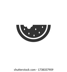 Watermelon icon,vector illustration.Illustration of cut watermelon.