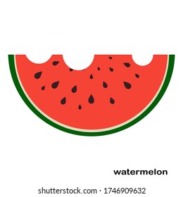 
watermelon illustration, with cartoon style. fruit theme. summer theme.