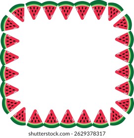 Watermelon, illustration, clipart, fruit, for background designers, frame
