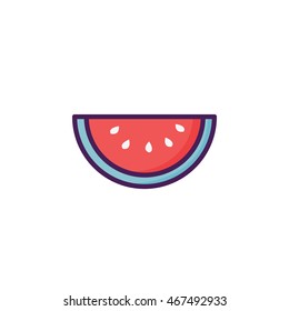 Watermelon Illustration Icon