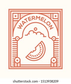 WATERMELON AND ILLUSTRATION ICON CONCEPT