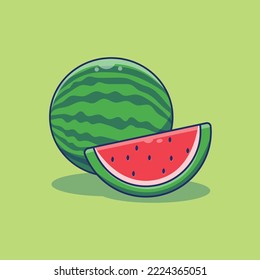Watermelon illustration vector file for anything.