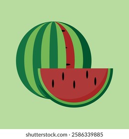 watermelon illustration for your design needs. with vector format suitable for web, poster, social media post etc.
