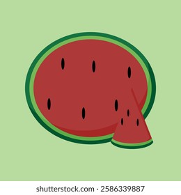 watermelon illustration for your design needs. with vector format suitable for web, poster, social media post etc.