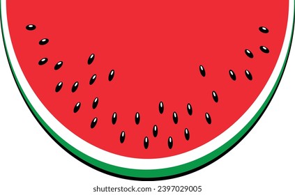 watermelon illustration,watermelon vector,a half piece red watermelon   