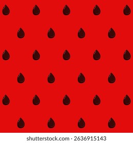 Sandía dentro de las semillas y el fondo rojo, impresión de verano simple. Rebanada de fruta, postre dulce de diseño retro. Jugoso verano tropical 