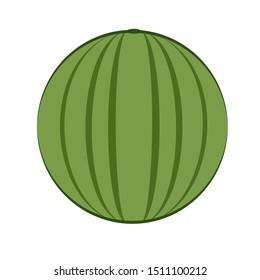 Watermelon isolated. Flat design icon vector illustation.