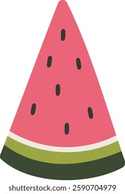 Watermelon isolated, healthy product, healthy life element, cartoon style, 