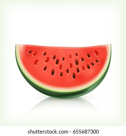 Watermelon isolated on white background. Vector illustration