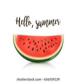 Watermelon isolated on white background. Vector illustration