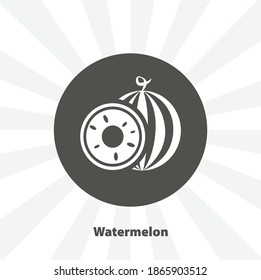 Watermelon isolated vector icon. fruit design element