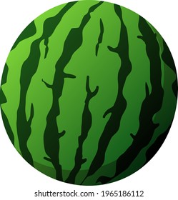 Una ilustración vectorial aislada de la sandía.