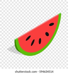 Watermelon isometric icon 3d on a transparent background vector illustration