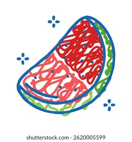 melancia geleia doce goma ícone doodle esboço vetor. melancia geleia doce goma sinal. símbolo isolado ilustração