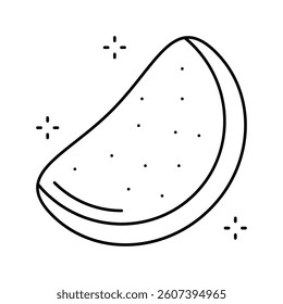 watermelon jelly candy gummy line icon vector. watermelon jelly candy gummy sign. isolated contour symbol black illustration