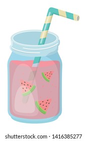 Watermelon juice drink design vector illustration