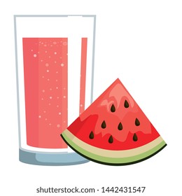 watermelon juice fruit with glass