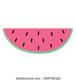 Watermelon juicy slice. Red melon piece. Natural organic fruit. Summer food.