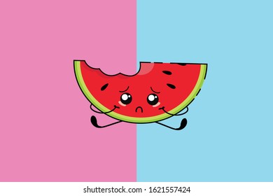 Watermelon Kawaii Cute Illustration Character