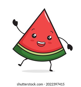 Watermelon Kawaii Illustration Cartoon Mascot Character