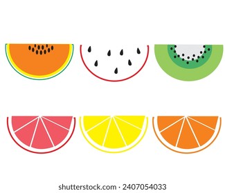 watermelon, kiwi, oranges and others