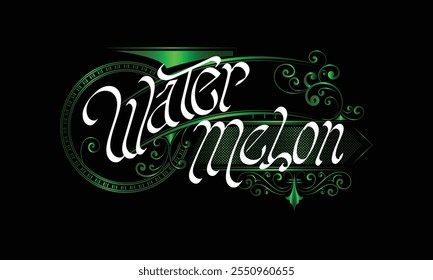 WATERMELON lettering custom style design