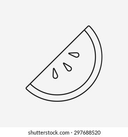 watermelon line icon