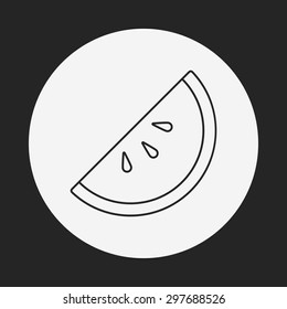 watermelon line icon