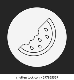 watermelon line icon