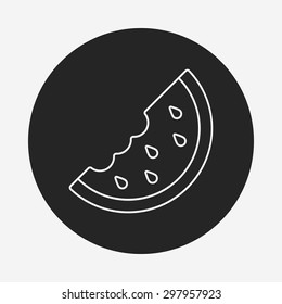 watermelon line icon