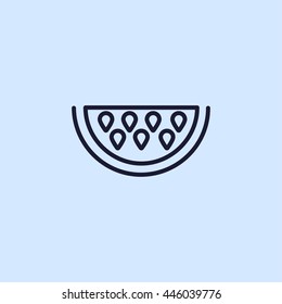 watermelon line icon