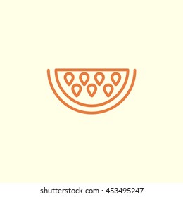 watermelon line icon