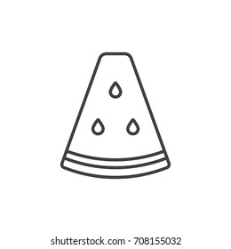 Watermelon line icon. 