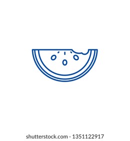 Watermelon line icon concept. Watermelon flat  vector symbol, sign, outline illustration.