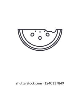 Watermelon line icon concept. Watermelon vector linear illustration, symbol, sign