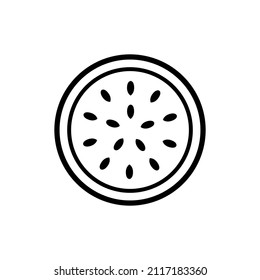 watermelon line icon design vector template